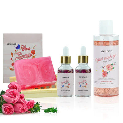 Yoni Freshness Set: Wash, Oil & Soap - Feminine Hygiene 3-in-1